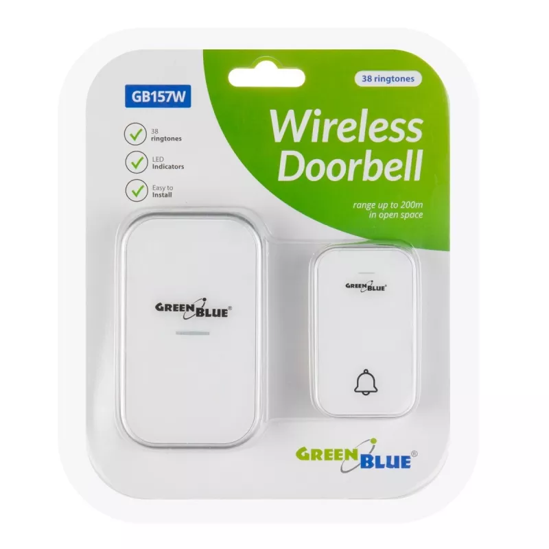 Bevielis durų skambutis Kinetic Wireless Talker 38 melodijų GB157W