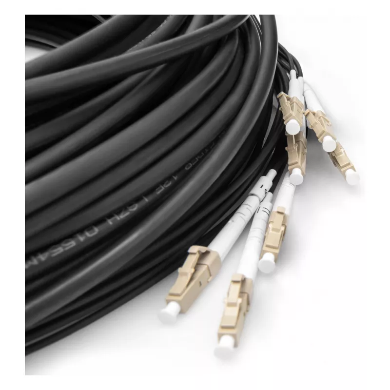 Išsišakojantis šviesolaidinis kabelis DIGITUS DK-24338U030BK-BBB, surenkamas OM4 daugiamodis 8 gyslų, LC/UPC–LC/UPC, 30 m, U-DQ(ZN) BH