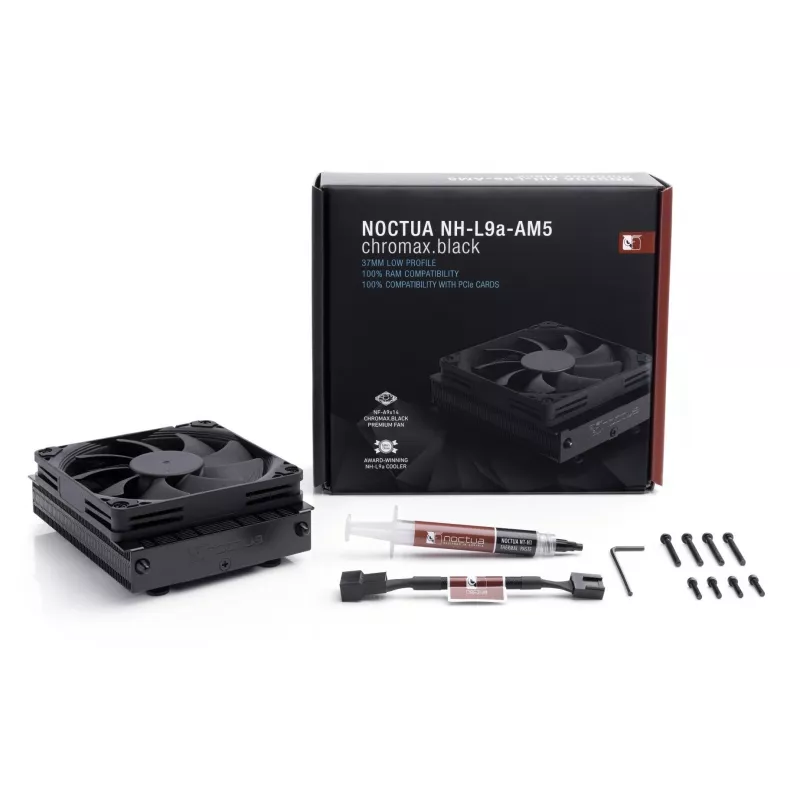 Aušintuvas procesoriui Noctua NH-L9A-AM5 CHROMAX.BLACK 9,2 cm 600-2500 RPM