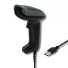 Rankinis brūkšninių kodų skaitytuvas QOLTEC 50863 – 1D/2D skaitytuvas, USB laidinis, LED jutiklis, juodas, 5V, 1,8 m laidas