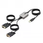 StarTech.com 13ft (4m) 2 prievadų USB į nuoseklųjį adapterio kabelis, keičiami DB9 varžtai/veržlės, COM išlaikymas, USB-A į DB9 RS232, FTDI, 4 lygio ESD apsauga, Windows/macOS/ChromeOS/Linux – tvirta TPE konstrukcija