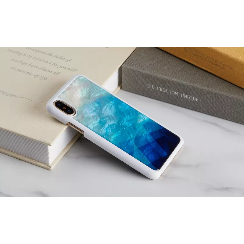 Mobiliojo telefono dėklas iKins iPhone XS/S mėlynas ežeras baltas
