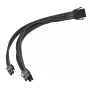 SilverStone PP07E - Spannungsversorgungs-Verlängerungskabel - 8-poliger PCIe Power (6+2) (M) zu 8-poliger PCIe Power (W) - 30 cm - Schwarz (SST-PP07E-