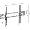 TV laikiklis TB TB-951, iki 120 colių, maks. 100 kg, VESA 900×600