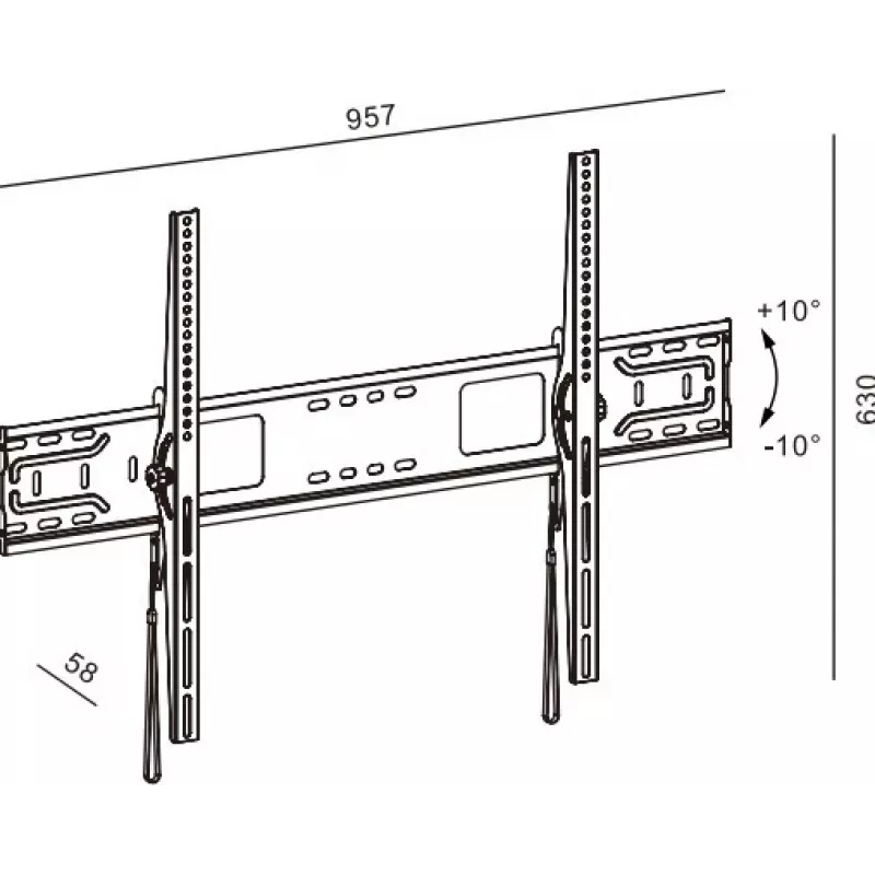 TV laikiklis TB TB-951, iki 120 colių, maks. 100 kg, VESA 900×600