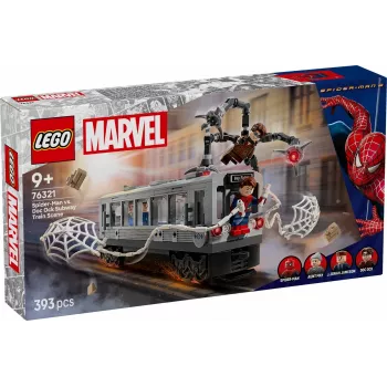 Konstrukcinis žaislas LEGO Marvel Super Heroes 76321 Spider-Man Doc Ock Subway Showdown, 393 detalės, 4 minifigūrėlės, nuo 9 metų