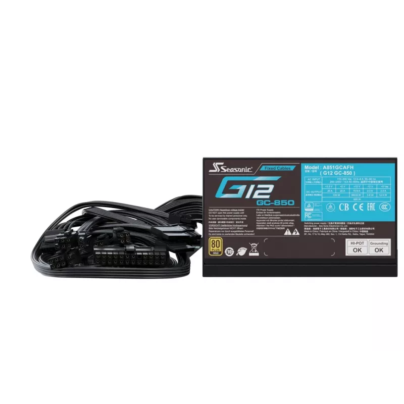 Seasonic G12 GC-850 850W 80+ Gold maitinimo blokas ATX juodas