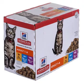 HILL'S Feline Adult Multipack Classic - maišelis 12x85g