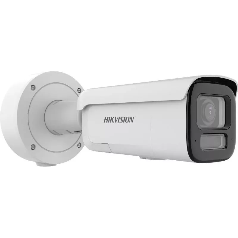 IP šautuvo tipo kamera Hikvision Pro Series ColorVu 4 MP motorizuotas varifokalinis 2,8–12 mm, 1/1,8 colio CMOS, laidinė, vidaus/lauko, balta