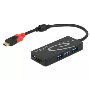 USB šakotuvas DeLOCK USB 3.0 Type-C 3 prievadai