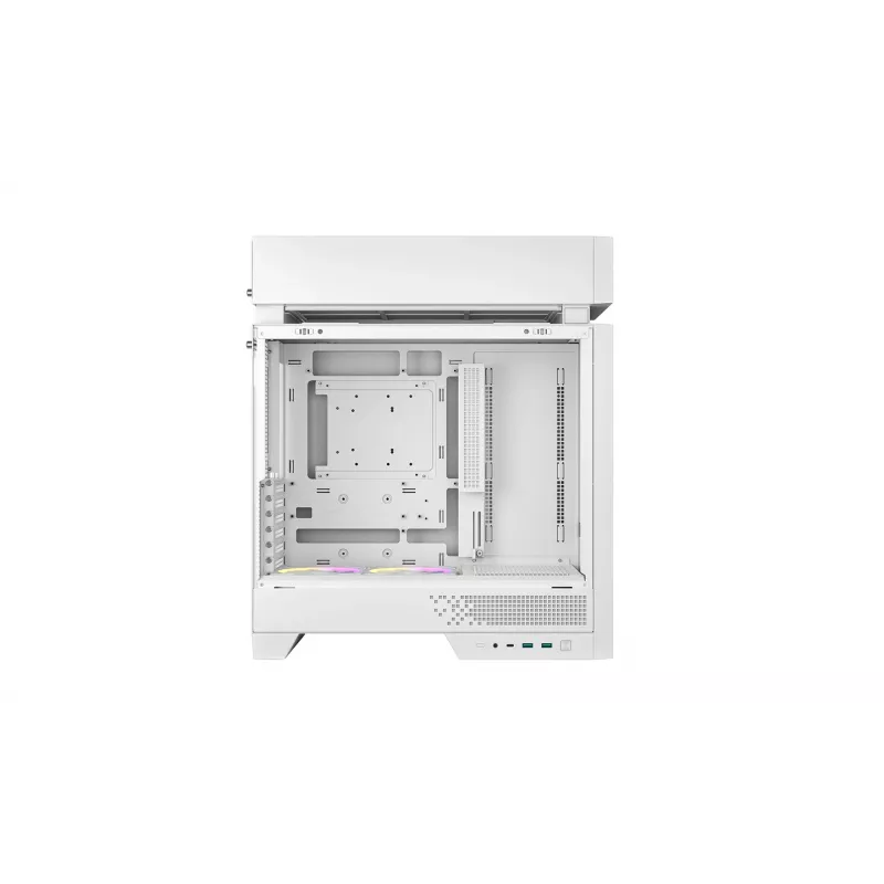 Korpusas DeepCool CL660 WH White — ATX/Micro-ATX/Mini-ITX, grūdintas stiklas, palaiko ATX/PS2/SFX/SFX‑L maitinimo šaltinius