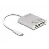 Card Reader DeLOCK 91005 USB 3.2 Gen 1 Type-C pilka CF MMC MicroSD