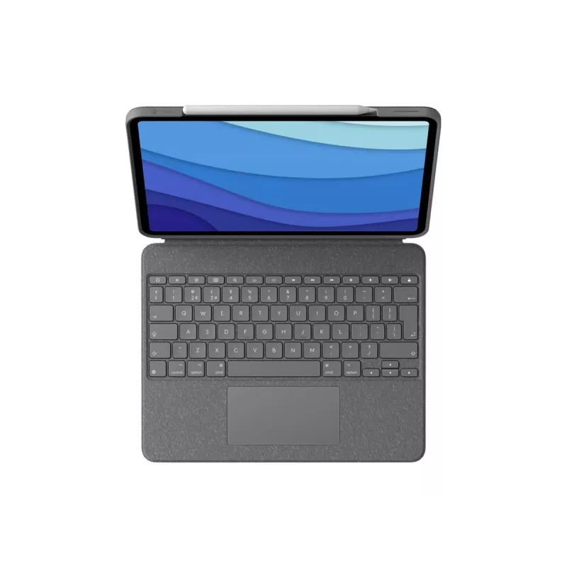 Klaviatūros dėklas Logitech Combo Touch QWERTZ vokiškas Smart Connector Graphite, skirtas iPad Pro 11 inch (M4)