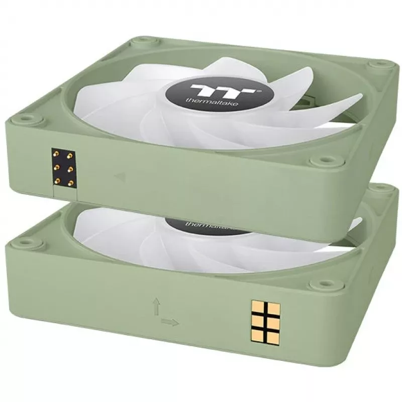 Thermaltake CT140 EX Reverse ARGB 140mm ventiliatorius 3 vnt. rinkinys - Matcha Green