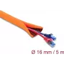 Apsauginė rankovė kabeliams savaime užsidaranti dviejų sluoksnių DELOCK 5 m × 16 mm, oranžinė