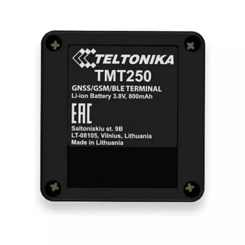 GPS asmeninis sekiklis Teltonika TMT250 — juodas, 0,128 GB atminties, Li‑Ion 3,8 V, iki 8 h baterija