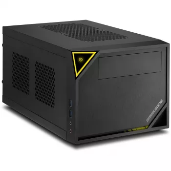 Kompiuterio korpusas Sharkoon SHARK ZONE C10 Mini-ITX juodas, geltonas