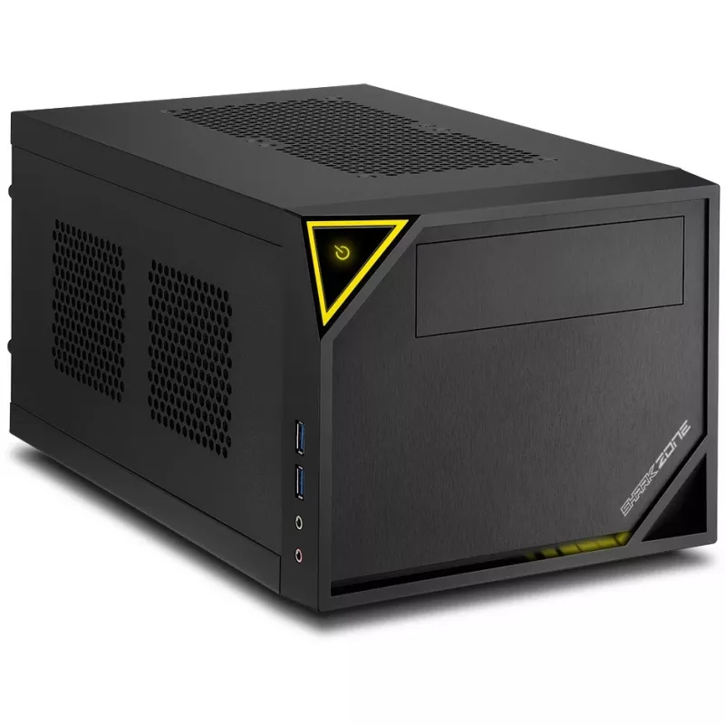 Kompiuterio korpusas Sharkoon SHARK ZONE C10 Mini-ITX juodas, geltonas