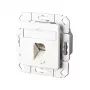 METZ CONNECT E-DAT - RJ-45 kištukinis lizdas, įleidžiamas montavimas, gryna balta RAL 9010 (130C371102-I)