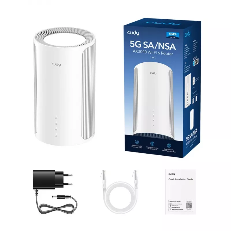 2 x Cudy P4 5G S maršrutizatorius tinklo WiFi 6 AX3000 dviejų juostų