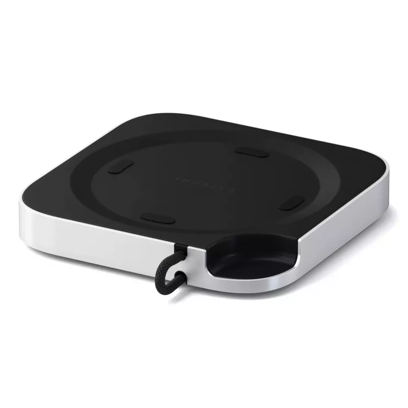 Satechi stovas-hub'as ST-GNMMES su SSD korpusu, USB 3.2 Gen 2 Type-C, USB-A ir SD, sidabrinis