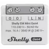 „Shelly Relay EM Mini Gen4“ išmanioji relė 1 kanalas Wi‑Fi Matter Zigbee Bluetooth 8A, 110–240V, energijos matuoklis