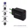Maitinimo adapteris Qoltec 51713, 18 W, USB Type-C, juodas