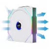 Lian Li UNI FAN TL Wireless LCD 120 White – 120 mm PWM ventiliatorius su belaidžiu LCD valdikliu