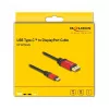 DeLOCK USB Type-C į DisplayPort laidas 8K 30Hz HDR 1m raudonas