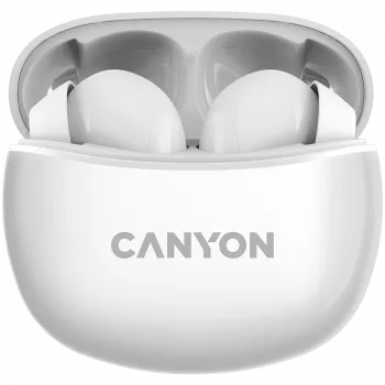 Canyon TWS-5 belaidžiai ausinukai su mikrofonu, BT V5.3, 20Hz-20kHz, 40mAh*2+500mAh, Type-C