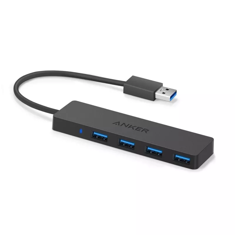 USB šakotuvas Anker Innovations A7516016 USB 3.2 Gen 1 Type-A 5000 Mbit/s juodas