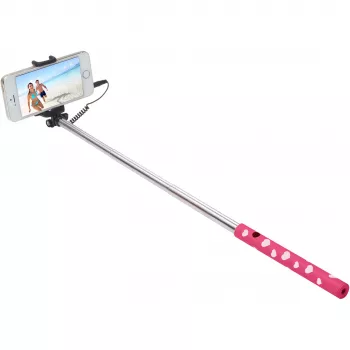 Ultron selfie hot shot Pink 15-45 cm Selfie lazdelė su nuotolinio fotografavimo mygtuku rankenoje, skirta išmaniesiems telefonams, tokiems kaip Samsung Galaxy, iPhone ir kitiems (173951)