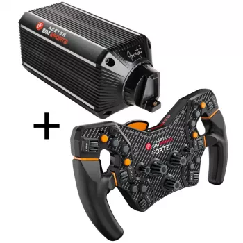Asetek SimSports Invicta vairaračio bazė (27 Nm) + Forte Formula vairaratis