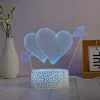 Manta SNL115RGB RGB 3D širdies dekoratyvinė LED lempa