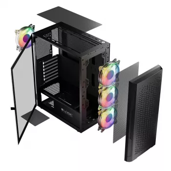 Logic Aramis ARGB MINIDI USB 3.0 korpusas juodas