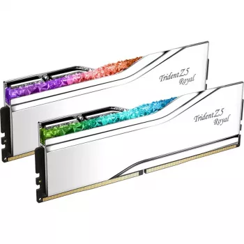 DIMM 32 GB DDR5-6000, Arbeitsspeicher silber, F5-6000J2836G16GX2-TR5S, Trident Z5 Royal RGB Silver, INTEL XMP