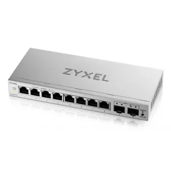 Valdomas L2 Gigabit jungiklis Zyxel GS1200-10v3 — 8x Gigabit (10/100/1000), 20 Gbps, MAC 4000, stalinis, pilkas