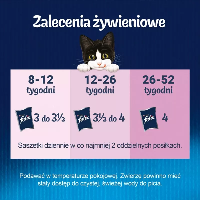 Šlapias kačių ėdalas kačiukams Purina Nestlé Felix Fantastic Junior 85 g pakelis – vištiena