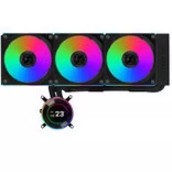 Lian Li GA II Hydroshift II LCD-C 360CL procesoriaus skysčio aušintuvas 360 mm, 12 cm ventiliatoriai, juodas