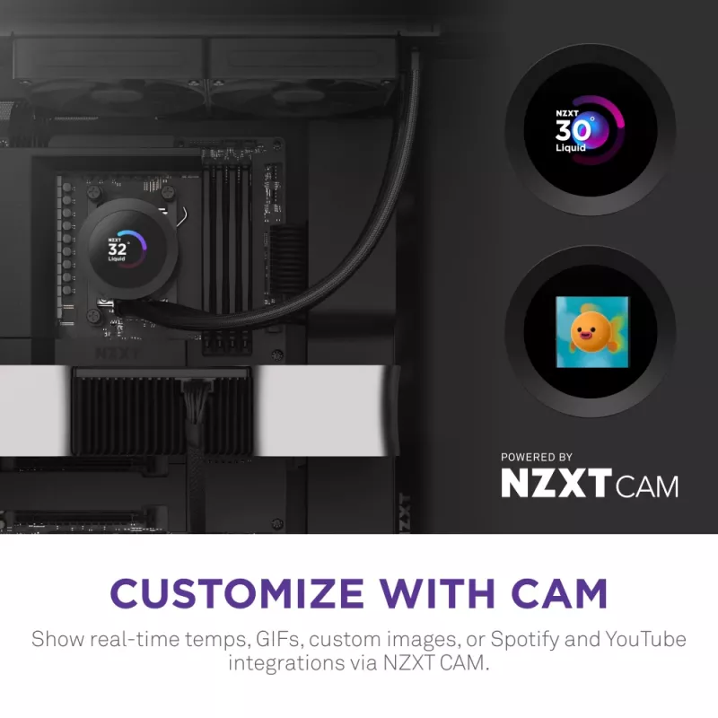 Vandens aušintuvas NZXT Kraken Plus 280 14 cm Juodas