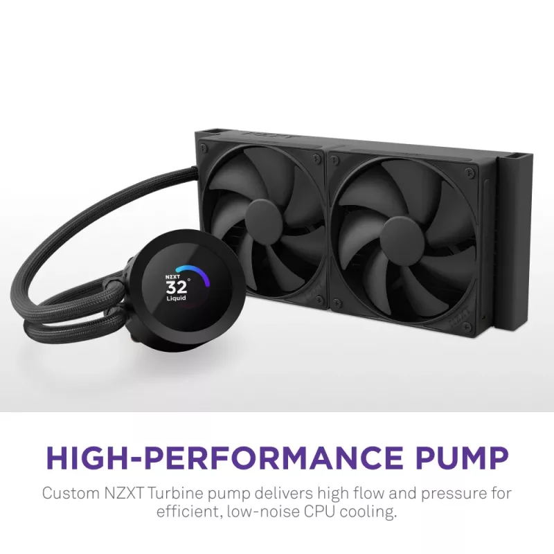Vandens aušintuvas NZXT Kraken Plus 280 14 cm Juodas