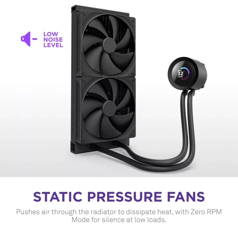 Vandens aušintuvas NZXT Kraken Plus 280 14 cm Juodas