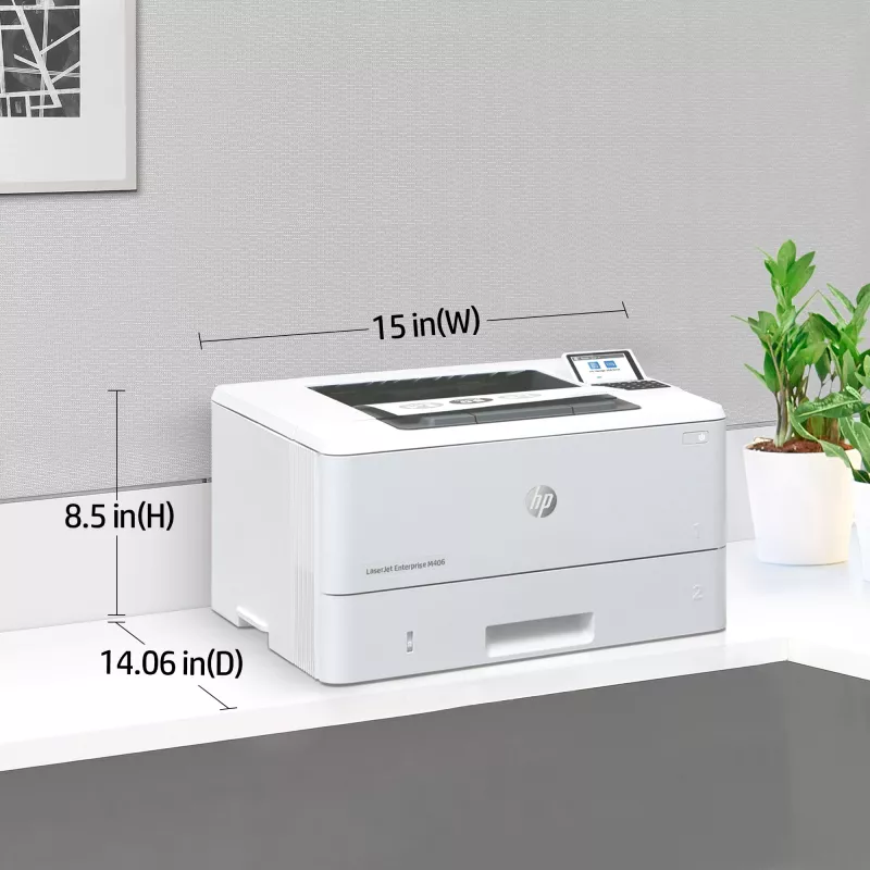 HP LaserJet Enterprise M406dn spausdintuvas, lazerinis, 1200 x 1200 DPI, A4, 38 ppm, dvipusis spausdinimas, tinklo paruoštas
