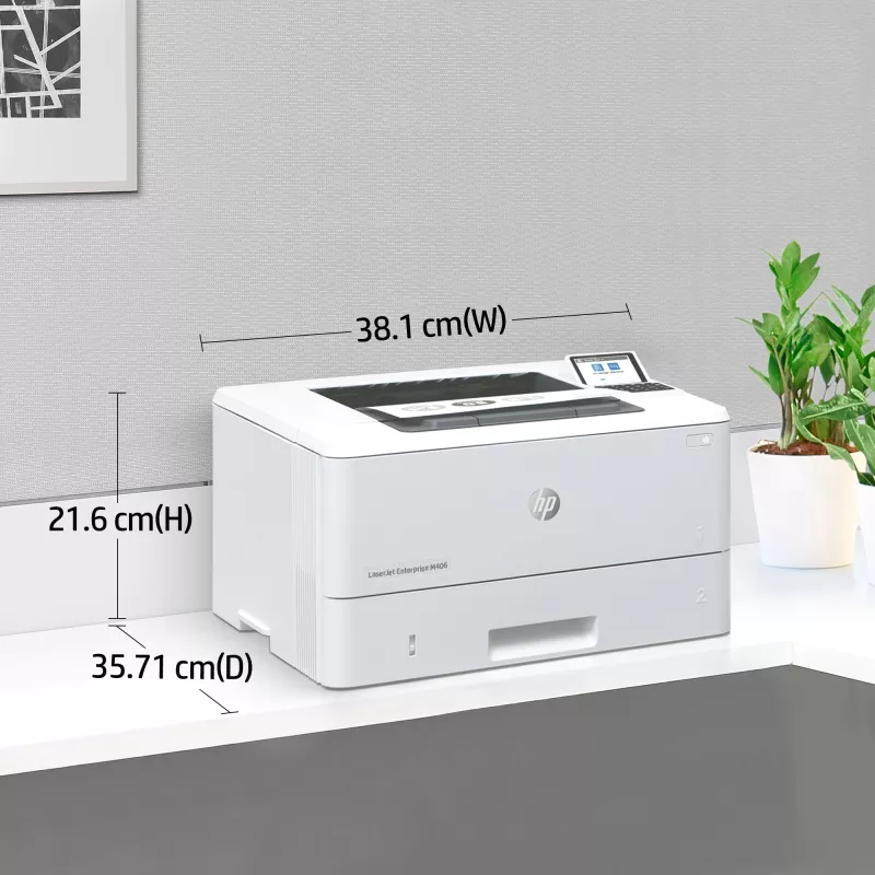 HP LaserJet Enterprise M406dn spausdintuvas, lazerinis, 1200 x 1200 DPI, A4, 38 ppm, dvipusis spausdinimas, tinklo paruoštas