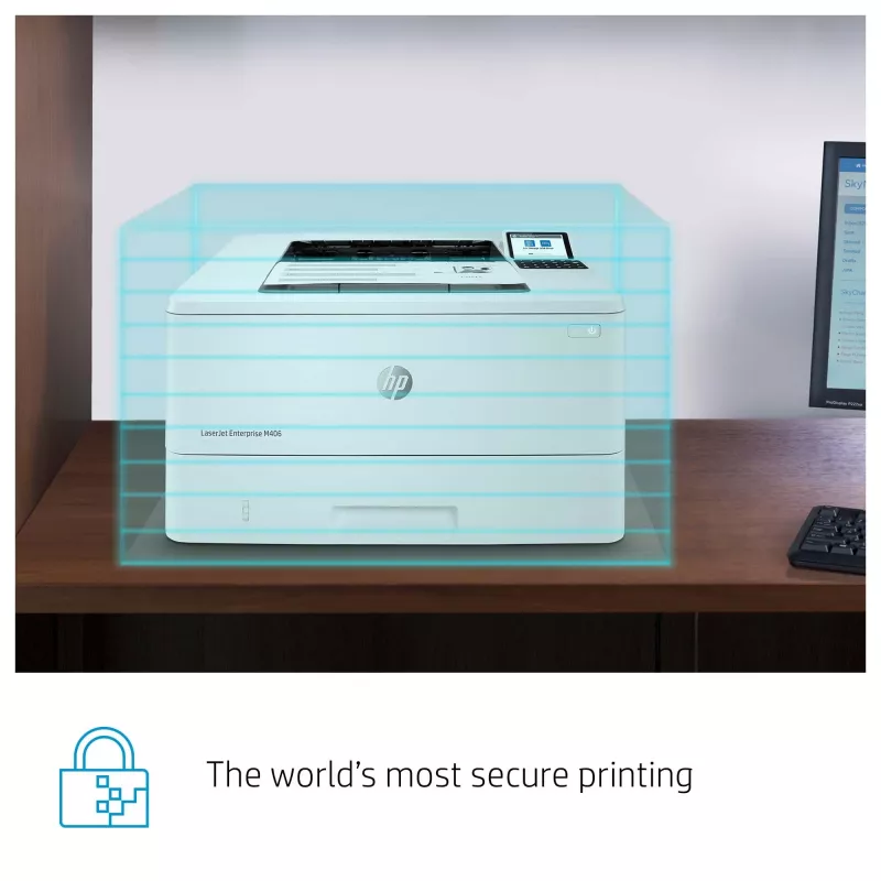 HP LaserJet Enterprise M406dn spausdintuvas, lazerinis, 1200 x 1200 DPI, A4, 38 ppm, dvipusis spausdinimas, tinklo paruoštas