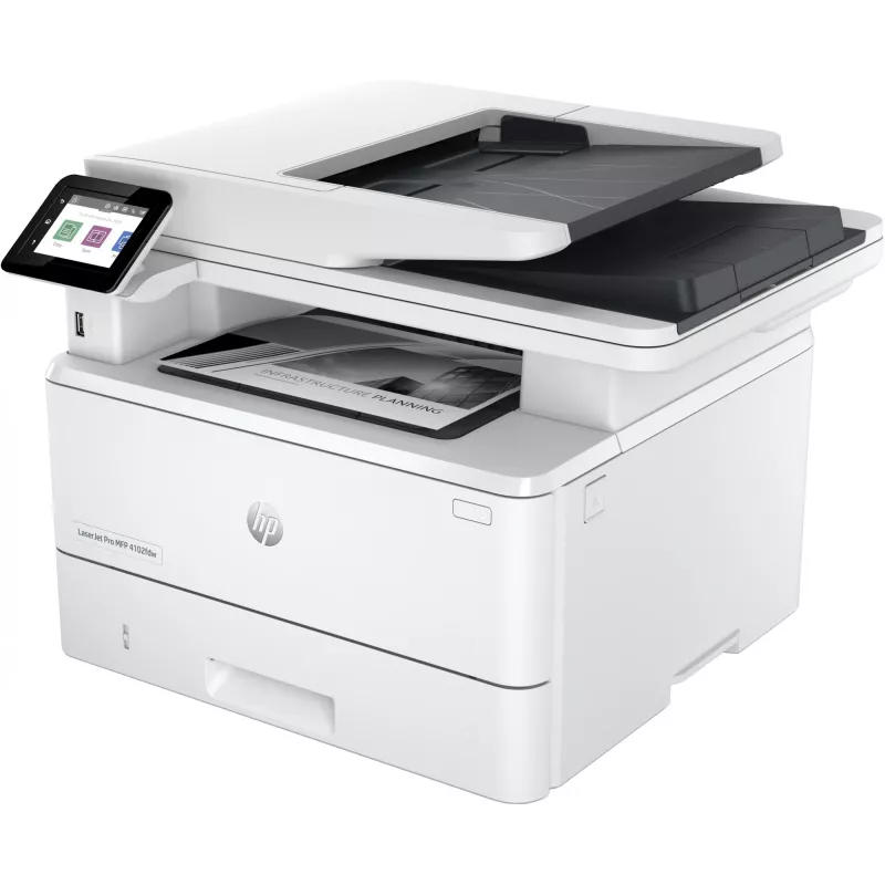 HP LaserJet Pro MFP 4102dw daugiafunkcis spausdintuvas, lazerinis, monochrominis spausdinimas, 1200 x 1200 DPI, A4, tiesioginis spausdinimas, baltas
