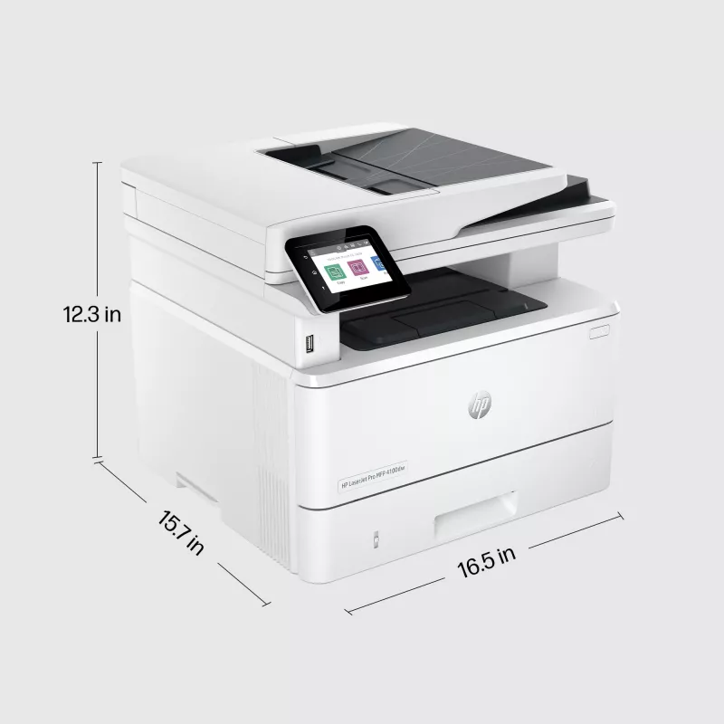 HP LaserJet Pro MFP 4102dw daugiafunkcis spausdintuvas, lazerinis, monochrominis spausdinimas, 1200 x 1200 DPI, A4, tiesioginis spausdinimas, baltas