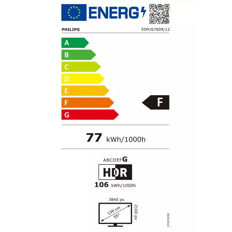 Philips 55PUS7609/12 televizorius 139,7 cm (55 col.) 4K Ultra HD Smart TV Wi-Fi antracitas, pilka