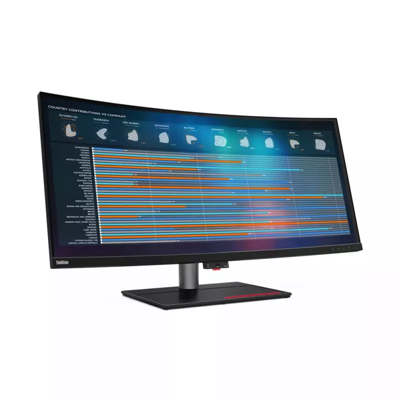 Lenovo ThinkVision P40w-20 monitorius 100,8 cm (39,7 col.) 5120 x 2160 pikselių 5K Ultra HD LED juodas