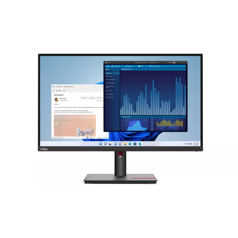 Lenovo ThinkVision T27p-30 monitorius 68,6 cm (27 colių) 3840 x 2160 pikselių 4K Ultra HD LED juodas